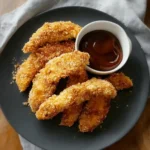 Air Fryer Chicken Tenders 2 Air Fryer Chicken Tenders Served with Dipping Sauce